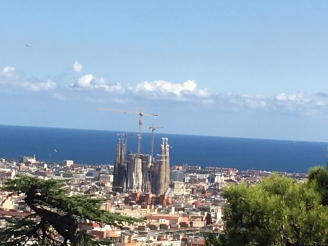 Sagrada Familia in the distance. You can get a feel for how massive it is from this vantage point.
