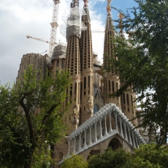 Outside Sagrada Familia, still under construction.
